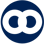 Rond pictogram met twee overlappende cirkels. Samen.
